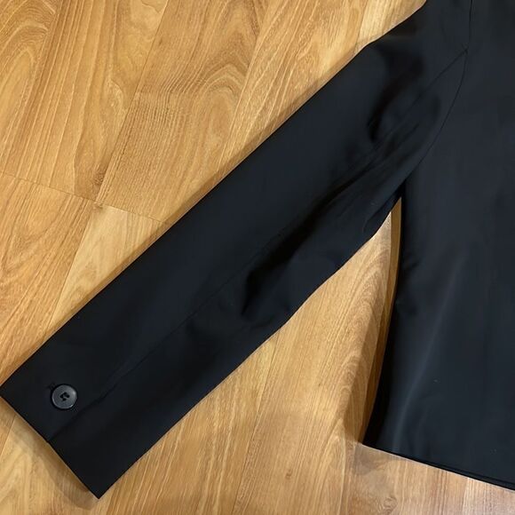 Alfani Black Scoop Neck 3 Button Blazer Suit Jacket 4 Business Career Casual - Picture 6 of 9